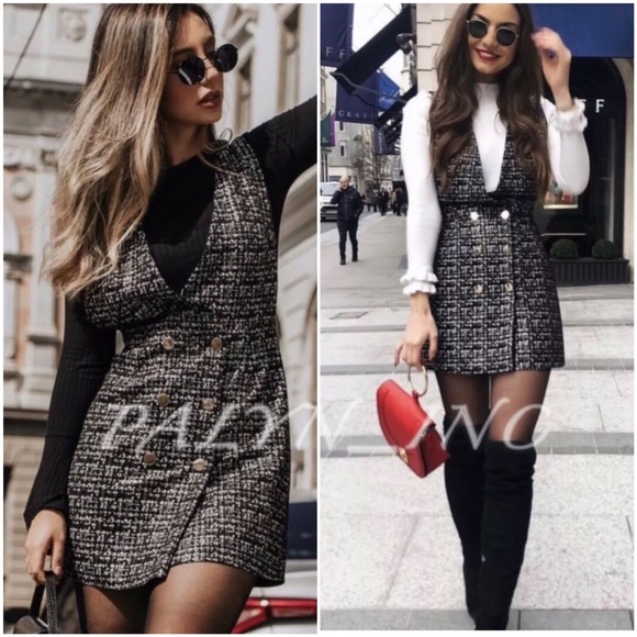 ❤️ZARA FAUX SUEDE PINAFORE DRESS - Picture 8 of 8